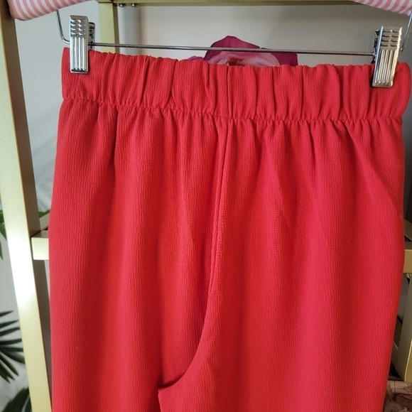 Potter's Pot Boutique Holiday Christmas Red Culotte Pants - Women's Size Medium - Picture 3 of 4